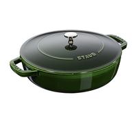 Cacerola, 28 cm, tapa autosellante, hierro fundido, albahaca, Staub