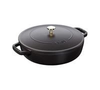 Cacerola, 28 cm, tapa autosellante, negra, hierro fundido, Staub