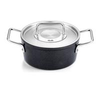 Cacerola alta ADAMANT 18 cm, con tapa para cazo de acero inoxidable, negro, aluminio, Fissler