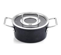 Cacerola alta ADAMANT 18 cm, con tapa para cazo de cristal, negro, aluminio, Fissler
