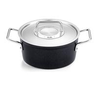 Cacerola alta ADAMANT 20 cm, con tapa para cazo de acero inoxidable, negro, aluminio, Fissler