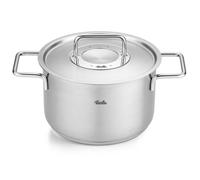 Cacerola alta PURE 20 cm, con tapa para cazo de acero inoxidable, plateado, acero inoxidable, Fissler
