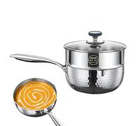 Cacerola Antiadherente Acero inoxidable Utensilios de cocina Diario | Juego de cacerola duradera para cocinar y cocinar al vapor para la cocina casera Cocinar, hornear, guisar, cocinar, sopa