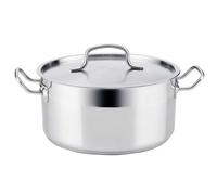 Quid Azzero - Cacerola de acero inox, 16X7,5cm, para todos los fuegos, Inducción