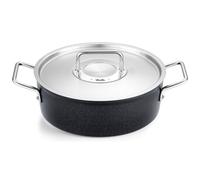 Cacerola baja ADAMANT 28 cm, con tapa para cazo de acero inoxidable, negro, aluminio, Fissler