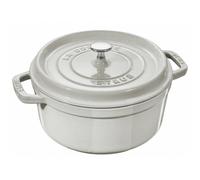 Cacerola COCOTTE, 20 cm, redonda, blanca, hierro fundido, Staub