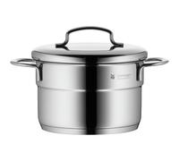 Cacerola Compacta Apilable Mini WMF de 14 cm - 900 ml, Diseño Elegante en Acero Inoxidable 18/10 con Base TransTherm®