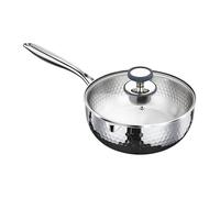Cacerola con tapa antiadherente Utensilios de cocina de acero inoxidable | Juego de cacerola duradera para cocinar y cocinar al vapor para la cocina casera Cocinar, hornear, guisar, cocinar, sopa