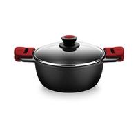 Cacerola con tapa de cristal bra a410324 ø 24 cm negro 4 l