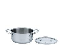 Haeger Olla Inox Pot 16H – Acero inoxidable 16 cm con tapa, gris