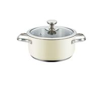 Haeger Cacerola con tapa Pastel Pot 18H Acero inoxidable Beige Ø 18 cm