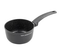 Cacerola de aluminio FLORINA (2,4 l) I 20 cm de diámetro I Olla con revestimiento antiadherente I Cacerola I Olla de inducción I Ideal para cocina de inducción, cocina de gas, cocina eléctrica (Negro)