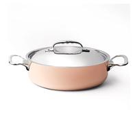 Cacerola de cobre para inducción O 20 cm Prima Matera con tapa para cazo de acero inoxidable de Buyer