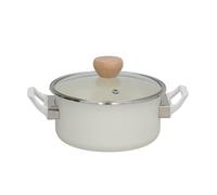 Cacerola Esmaltada con Tapa de Cristal y Válvula de Vapor - Olla de Cocina Antiadherente Alta Resistencia 16, 18, 20, 22 y 24 cm - Apta para Inducción, Gas y Vitrocerámica - Ideal para Guisos, Sopas,
