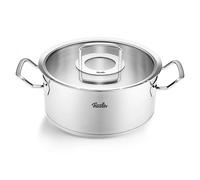 Cacerola honda ORIGINAL PROFI 24 cm, plata, acero inoxidable, Fissler