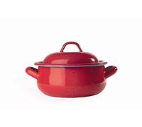 CACEROLA LA ESTRELLA ESMALTE ROJA BOMBEADA 20 CM