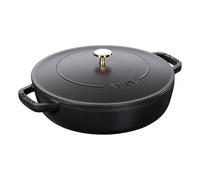Cacerola para saltear con tapa para cazo de hierro fundido de auto-humidificación O 24 cm negro Chistera Staub