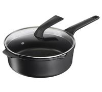 Tefal Robusto, Sartén Guisera 26 cm, Tapa de Cristal, Aluminio fundido, Revestimiento antiadherente, Inducción, Negro