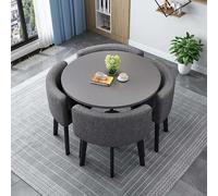 Cact - Juego de mesa de cocina redonda/cuadrada con 4 sillas, perfecto para comedores pequeños y acogedores, comidas familiares y zonas de comedor de actos, diseño elegante y que ahorra espacio