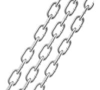 Cadena de acero al carbono galvanizada, tipo "proof coil", para eslabones, con capacidad de 750 kg (1667 lbs) y una longitud de 23 metros (92 pies)