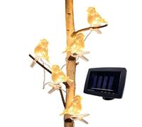 Cadena de exterior | con clips LED en forma de - Cordón luminoso para jardín, patio y paisaje, ideal para patio, terraza, balcón, valla de árbol