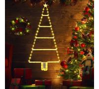 Cadena de luces LED Ibenzoa®, longitud del cable: 81 cm – 97 LEDs de luz blanca cálida, funciona con pilas, 8 modos, temporizador de 6 horas (6 horas encendida/18 horas apagada), resistente al agua, a