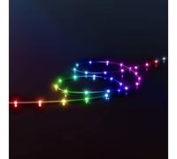 Cadena de luces LED Twinkly Dots RGB, negra, IP44, 10m