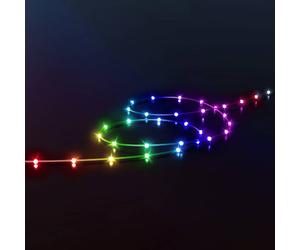 Cadena de luces LED Twinkly Dots RGB, negra, IP44, 10m