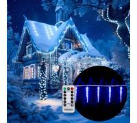 Cadena de luces Lluvia helada 80 LEDs 13m Azul