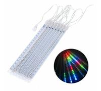 Maclean MCE411 Luces Led Solares 2,4m, 144 LEDs, Modo LED, Batería Li 800mAh, carámbanos que caen