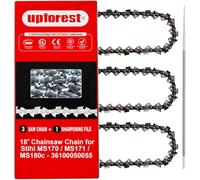Cadena de motosierra de 40,6 cm para cadena Stihl MS170 MS171, MS180c y más: 61PMM355, 3610 005 0055, 61pmm3 55 R55 (90MOPX55)