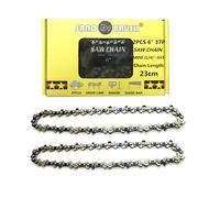 Cadena de sierra para recargable Mini motosierra 6 Pulgadas 2pcs，Paso 1/4"，Calibre 0.043”(1.1mm)，Número 37DL，longitud de cadena 23cm，Guía18.5cm， Cadena de repuesto para Tesouras de podar