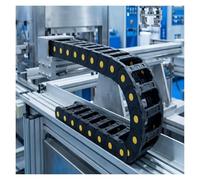 Cadena Portacables Portacables Desmontable Extensible, Cadena Nylon Reforzada Abrible para Máquinas CNC, Automatización Industrial(25x57mm,4m/13.2ft)