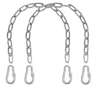 Cadena resistente para hamacas Ponsen, sistema de suspensión para hamacas, sillas colgantes, columpios y sacos de boxeo. Incluye 2 cadenas para sillas colgantes y 4 ganchos de seguridad