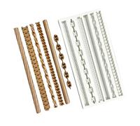 Cadena trenzada de cuerda o perlas de silicona para decoración de tartas de cumpleaños, bodas, pasteles y postres, molde para hornear