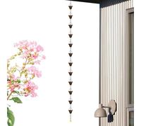 Cadenas de Lluvia para Canalones 12 Vasos Metálicos Decorativos de Gran | Sustituto de Bajante de Aguas Pluviales Exterior Casa Jardín Patio Paisaje Césped