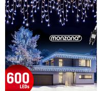 Monzana® Luces de Navidad 600 Leds Interiores Exteriores 20m Iluminación Navideña Blanco Frío
