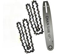 Cadenas de motosierra de 12 pulgadas, barra guía de paso 3/8 LP de 0.50 pulgadas, 45 eslabones de transmisión, compatible con motosierra Craftsman