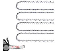 Cadenas de motosierra de 8 pulgadas para cadena de sierra de poste DeWalt de 43 pulgadas, paso LP de 3/8 pulgadas, 34 eslabones de transmisión, se adapta a DCPS620, DCPS620B DCPS620M1 DCCS623B 20V MAX