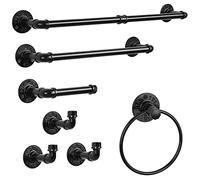 CADUKE Juego de Accesorios de Accesorios de baño, 7 Piezas, Juegos de Barras de Toallas industriales con toallero de Papel, Soporte para Toallas de Mano de Montaje en Pared, Soporte para Papel