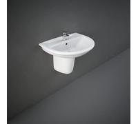 CAESAROO Lavabo suspendido 60 x 48,5 cm de cerámica serie Oxford - blanco brillante, estándar
