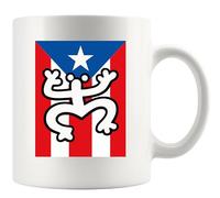 Café De Cerámica Puerto Rico Coqui Taino Símbolo Taza De Cerámica 330Ml | Café De Cerámica Ecológicos Seguro Tazas De Café Para Hogar Oficina Fiesta Tazas Desayuno