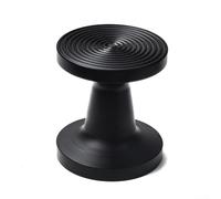 Café de doble cara, manipulador con plano y ondulado, base, espresso de polipropileno ligero, distribuidor para portafiltros de 51 mm, 53 mm, 58 mm, negro ergonómico para herramienta barista (51 mm)
