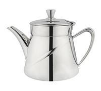 Café Olé Arabica Tetera Lisa, Acabado Espejo, Acero Inoxidable 18/10, Apta Para Lavavajillas, Pomo y Asa de Tacto Frío, 48 oz, 1,4 Litros, ABT-048