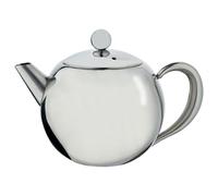 Café Olé Rondeo Tetera de acero inoxidable con vertedor fácil y cesta de infusión, 500 ml, gris