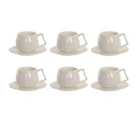 Cafe set 6 porcelana 10x7,5x5,5 120ml blanco El mejor complemento para tu hogar.