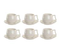Cafe set 6 porcelana 9x6,7x5,7 120ml blanco El mejor complemento para tu hogar.