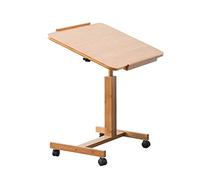 CAFIEDR Mesa De Centro Mesa Portátil para Computadora Portátil, Carro Pequeño, Altura Ajustable, Rotación De 360 ° E Inclinación De 180 °, Ruedas Bloqueables,60 * 40cm