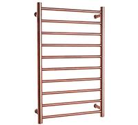 CAFIEDR Radiador Calentador de Toallas de Oro Rosa, toallero eléctrico montado en la Pared para baño, toallero termostático de Acero Inoxidable 304, 88 W, 800 x 500 x 120 mm, enchufable (cableado)