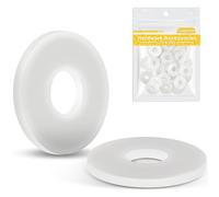 Caianwin M6 arandelas grandes de plástico 25 piezas, arandelas de nylon DIN 9021 blancas, arandelas planas de plástico para tornillos M6, varillas roscadas, tuercas